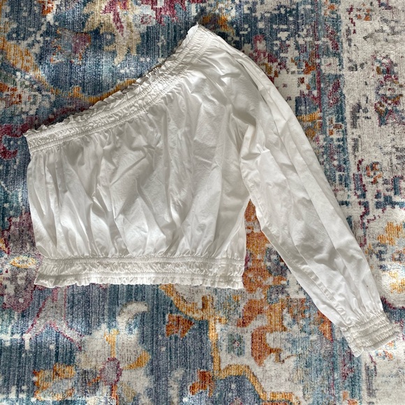 Free People one shoulder cropped blouse - Picture 2 of 5